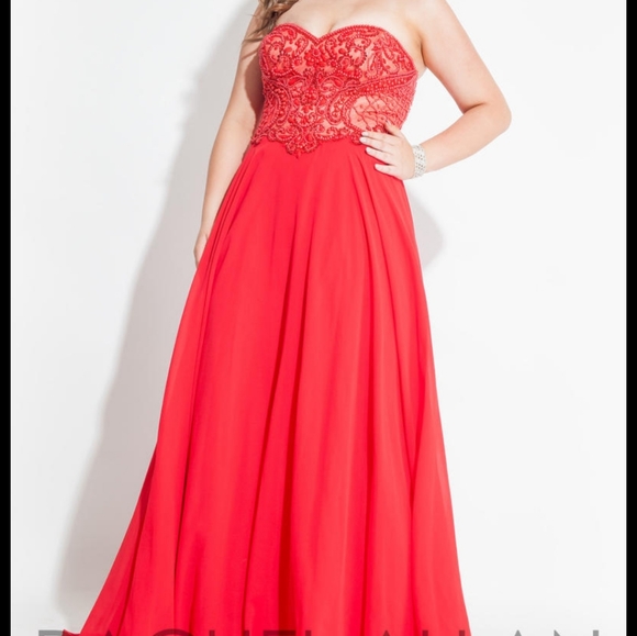 Rachel Allan gown 7433 - Picture 1 of 15